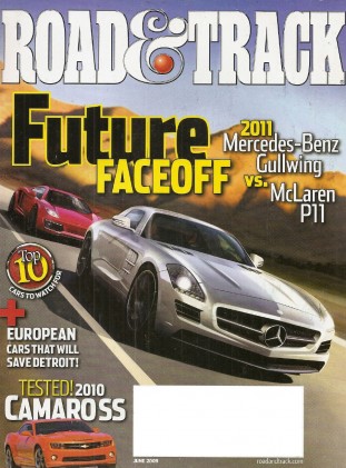 ROAD & TRACK 2009 JUNE - DREAM CRAS, GT-R & GTR600, CAMARO SS, XKR, ABARTH